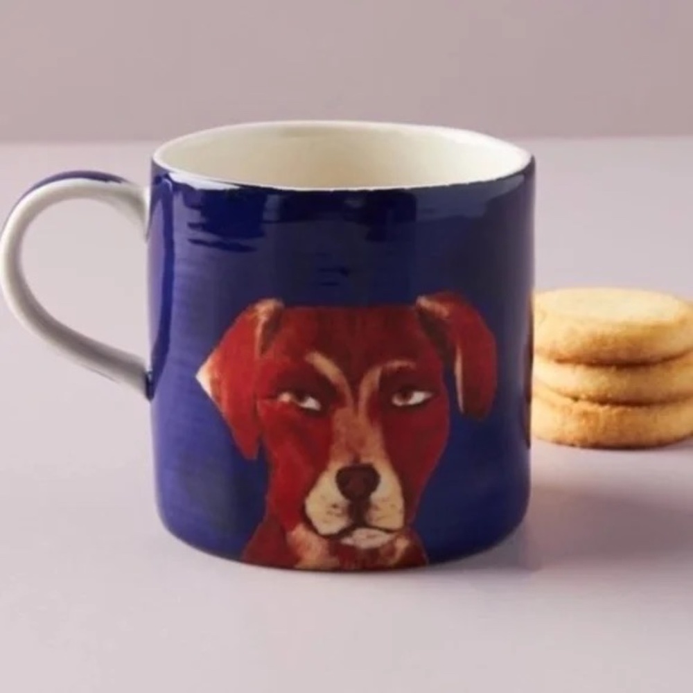 NWT Anthropologie Carole Atkins Duke Dog Mug